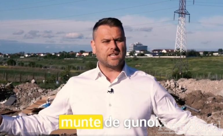 Galbenul Stângă face campanie electorală pe un munte de gunoi