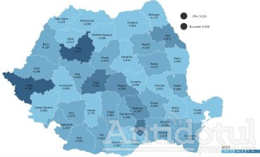 Salariul mediu net în Galați rămâne la peste 1.500 de lei distanță de Cluj